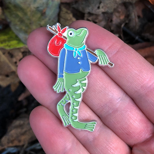 Hobo Frog enamel pin